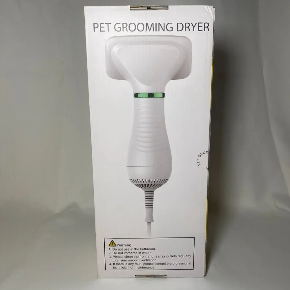 Kuubia Pet Grooming Dryer Portable 2 in 1 Dryer & Brush Replaceable Head NIP